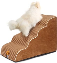 LaiFug Dog Stairs, Chocolate, Large: 4-Step