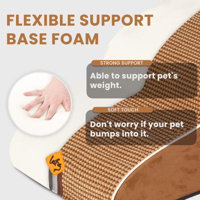 Show full view: LaiFug Dog Stairs, Chocolate, Large: 4-Step slide 5 of 9