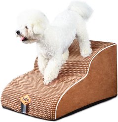 LaiFug Dog Stairs, Chocolate, Small: 2-Step