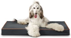 LaiFug Egg Cotton Flat Bolster Dog Bed with Removable Cover, Dark Grey, Medium