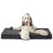 Show in main carousel: LaiFug Egg Cotton Flat Bolster Dog Bed with Removable Cover, Dark Grey, Medium slide 1 of 12