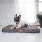 Show in main carousel: LaiFug Egg Cotton Flat Bolster Dog Bed with Removable Cover, Dark Grey, Small slide 3 of 10