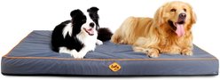 LaiFug Egg Cotton Flat Bolster Dog Bed with Removable Cover, Dark Grey, X-Large