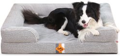 LaiFug Floral Yarn Dog Bed Sofa, Black & White, Large