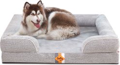 LaiFug Floral Yarn Dog Bed Sofa, Black & White, X-Large