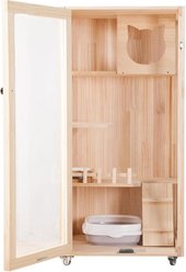 LaiFug K1-T Single Door Cat Villa, Wood, Medium