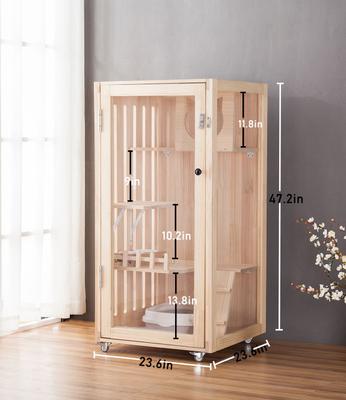 Show full view: LaiFug K1-T Single Door Cat Villa, Wood, Medium slide 3 of 8