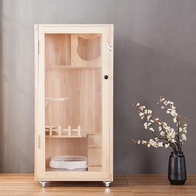 Show full view: LaiFug K1-T Single Door Cat Villa, Wood, Medium slide 6 of 8