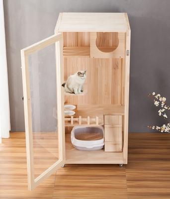 Show full view: LaiFug K1-T Single Door Cat Villa, Wood, Medium slide 7 of 8