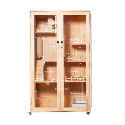 Show full view: LaiFug K6 Double Door Cat Villa, Wood, Large slide 6 of 7