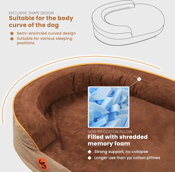 LaiFug Memory Foam Orthopedic Oval Dog Bed