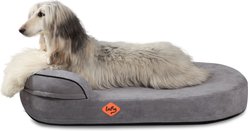 LaiFug Memory Foam Orthopedic Oval Dog Bed, Dark Gray, Large