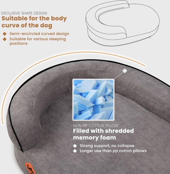 LaiFug Memory Foam Orthopedic Oval Dog Bed