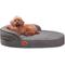 Show in main carousel: LaiFug Memory Foam Orthopedic Oval Dog Bed, Dark Gray, Small slide 1 of 8