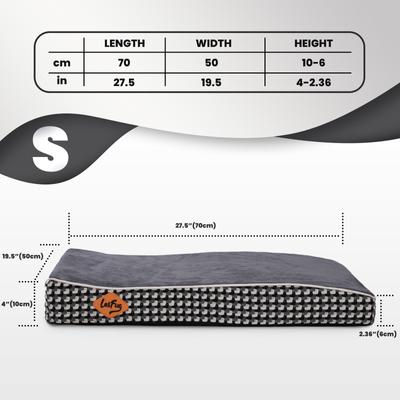 Show full view: LaiFug Orthopedic Dog Bed, Black & White, Small slide 3 of 7