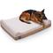 Show in main carousel: LaiFug Orthopedic Double Pillow Dog Bed with Removable Cover, Beige, Jumbo slide 1 of 8