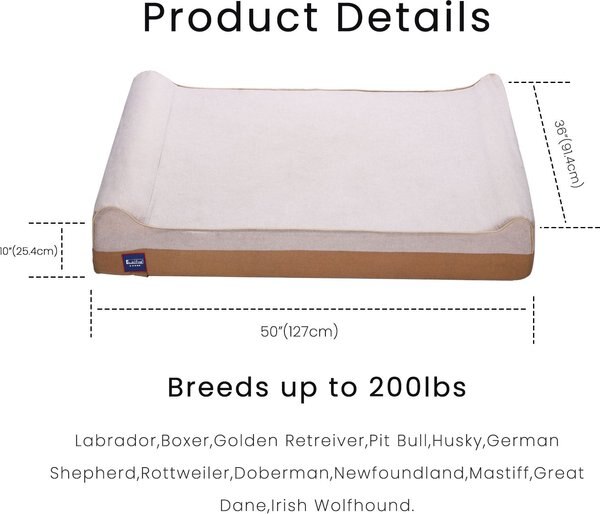 LaiFug Double Pillow Dog Bed