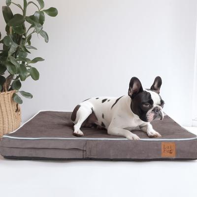 Show full view: LaiFug Orthopedic Flat Dog Bed with Removable Cover, Slate Grey, Small slide 3 of 8