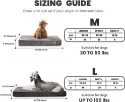 LaiFug Orthopedic Memory Foam Dog Bed, Gray & blue, Large slide 2 of 6