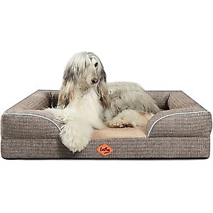 LaiFug Orthopedic Premium Memory Foam Dog Bed Sofa, Chocolate, Large