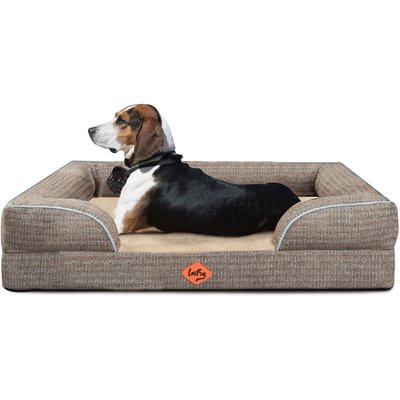 LaiFug LaiFug Orthopedic Premium Memory Foam Dog Bed Sofa, Chocolate, Medium