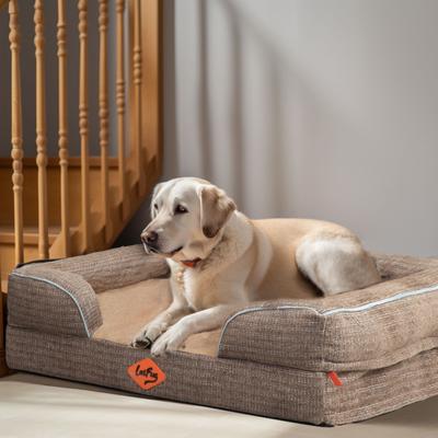 Show full view: LaiFug Orthopedic Premium Memory Foam Dog Bed Sofa, Chocolate, Medium slide 6 of 7