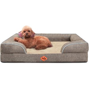 LaiFug Orthopedic Premium Memory Foam Dog Bed Sofa, Chocolate, Small