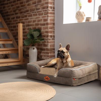 Show full view: LaiFug Orthopedic Premium Memory Foam Dog Bed Sofa, Chocolate, Small slide 7 of 8