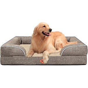 LaiFug Orthopedic Premium Memory Foam Dog Bed Sofa, Chocolate, X-Large