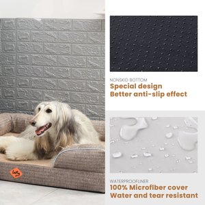 LaiFug Orthopedic Premium Memory Foam Dog Bed Sofa, Chocolate, X-Large