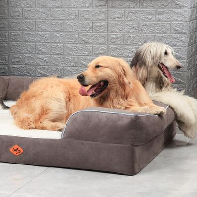 Show full view: LaiFug Orthopedic Premium Memory Foam Dog Bed Sofa, Grey, Jumbo slide 6 of 7
