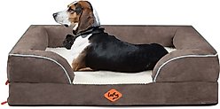 LaiFug Orthopedic Premium Memory Foam Dog Bed Sofa, Grey, Medium