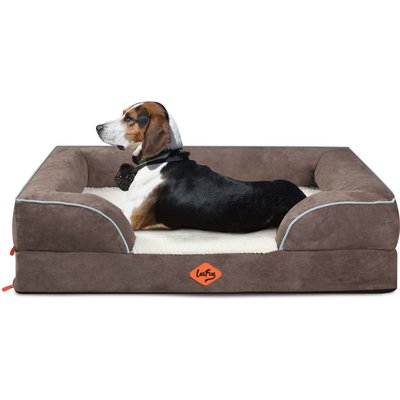 LaiFug LaiFug Orthopedic Premium Memory Foam Dog Bed Sofa, Grey, Medium