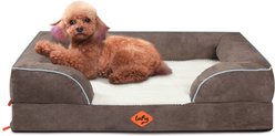 LaiFug Orthopedic Premium Memory Foam Dog Bed Sofa, Grey, Small
