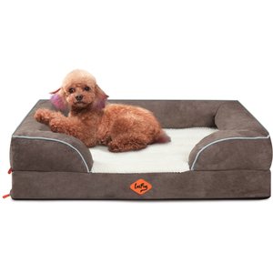 LaiFug Orthopedic Premium Memory Foam Dog Bed Sofa, Grey, Small