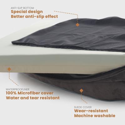 Show full view: LaiFug Orthopedic Premium Memory Foam Dog Bed Sofa, Grey, Small slide 3 of 7