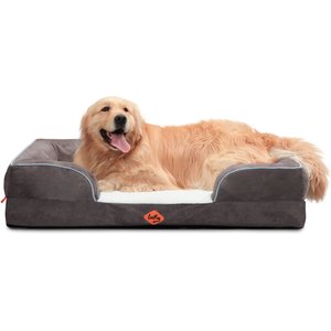 LaiFug Orthopedic Premium Memory Foam Dog Bed Sofa, Grey, X-Large