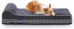 LaiFug Single Pillow Dog Bed, Black & White, Medium