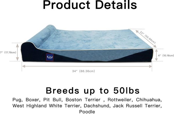 Show full view: LaiFug Single Pillow Dog Bed, Cowboy, Medium slide 2 of 6