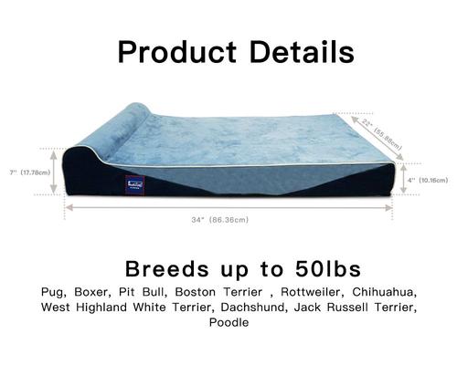 Show full view: LaiFug Single Pillow Dog Bed, Cowboy, Medium slide 2 of 6