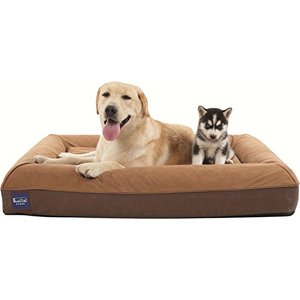 LaiFug Surround Sofa Orthopedic Pillow Dog Bed with Removable Cover, Chocolate, Large