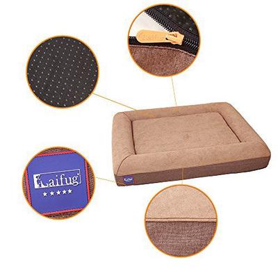 Show full view: LaiFug Surround Sofa Orthopedic Pillow Dog Bed with Removable Cover, Chocolate, Large slide 6 of 9