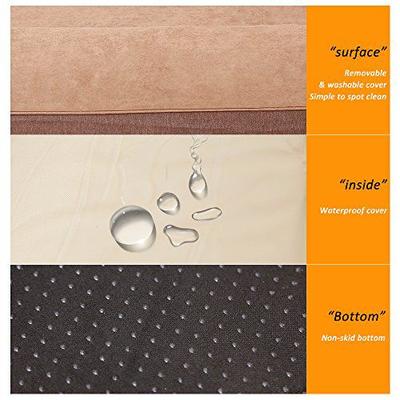 Show full view: LaiFug Surround Sofa Orthopedic Pillow Dog Bed with Removable Cover, Chocolate, Large slide 7 of 9