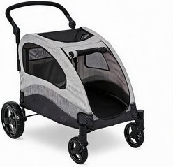 LALFPET Outdoor Foldable Large Dog Stroller, 44-in, Black