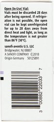 Lantus (insulin glargine injection) U-100 Injectable, 10-mL vial slide 2 of 5