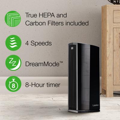 Show full view: Lasko HEPA Filter DreamMode Premium Tower Air Purifier slide 2 of 9