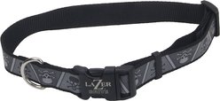 Lazer Brite Reflective Adjustable Dog Collar, Skulls & Crossbones, 12-18-in
