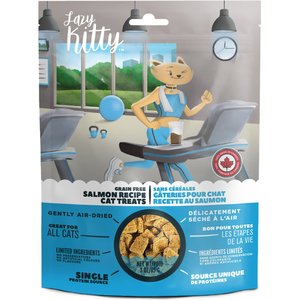 Lazy Kitty Salmon Recipe Air-Dried Grain-Free Cat Treats, 3-oz bag