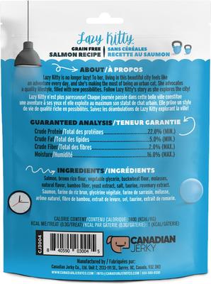Show full view: Lazy Kitty Salmon Recipe Air-Dried Grain-Free Cat Treats, 3-oz bag slide 3 of 7