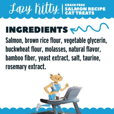 Show full view: Lazy Kitty Salmon Recipe Air-Dried Grain-Free Cat Treats, 3-oz bag slide 5 of 7